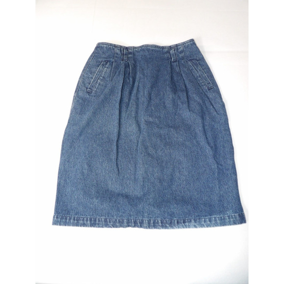 Dockers Denim Skirt Medium Large READ Knee Length Womens High Waisted Pencil V - Picture 2 of 16